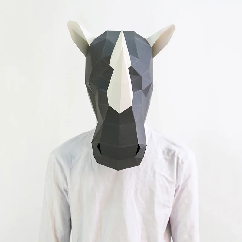코뿔소 성인 헤드 마스크 종이 모델, 3D Paperc - Art Craft Cardboard 리뷰 및 가격